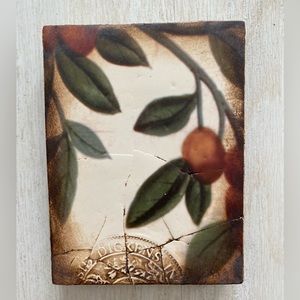 Sid Dickens authentic tile. Retired cherries. 6x8 inches. Excellent condition